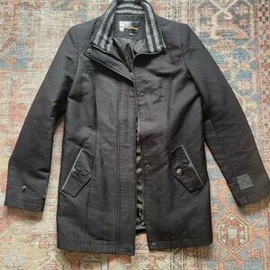 Sam Edelman Black Jacket with Striped Collar